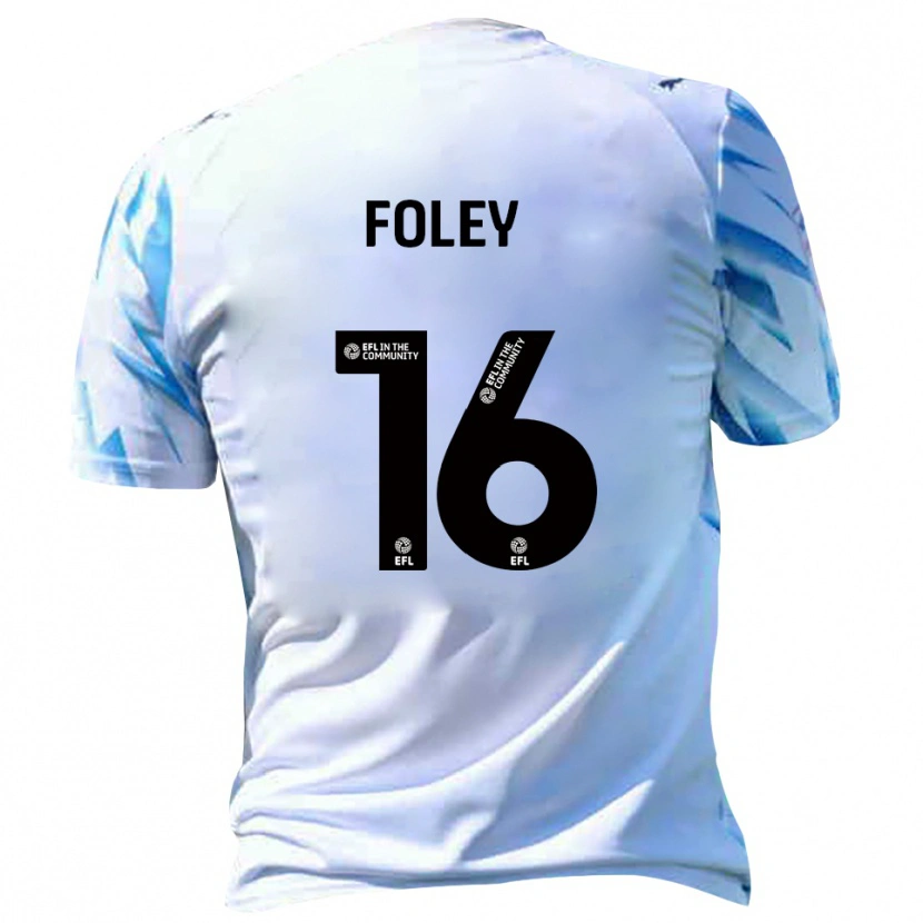Danxen Dames Sam Foley #16 Wit Hemelsblauw Thuisshirt Thuistenue 2025/26 T-Shirt