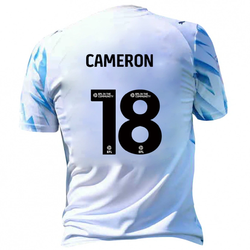Danxen Dames Innes Cameron #18 Wit Hemelsblauw Thuisshirt Thuistenue 2025/26 T-Shirt