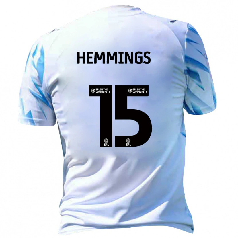 Danxen Dames Kane Hemmings #15 Wit Hemelsblauw Thuisshirt Thuistenue 2025/26 T-Shirt