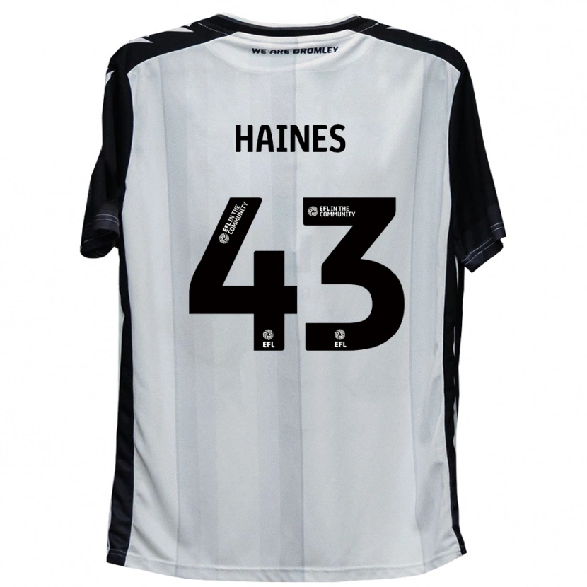 Danxen Dames Harry Haines #43 Wit Zwart Thuisshirt Thuistenue 2025/26 T-Shirt