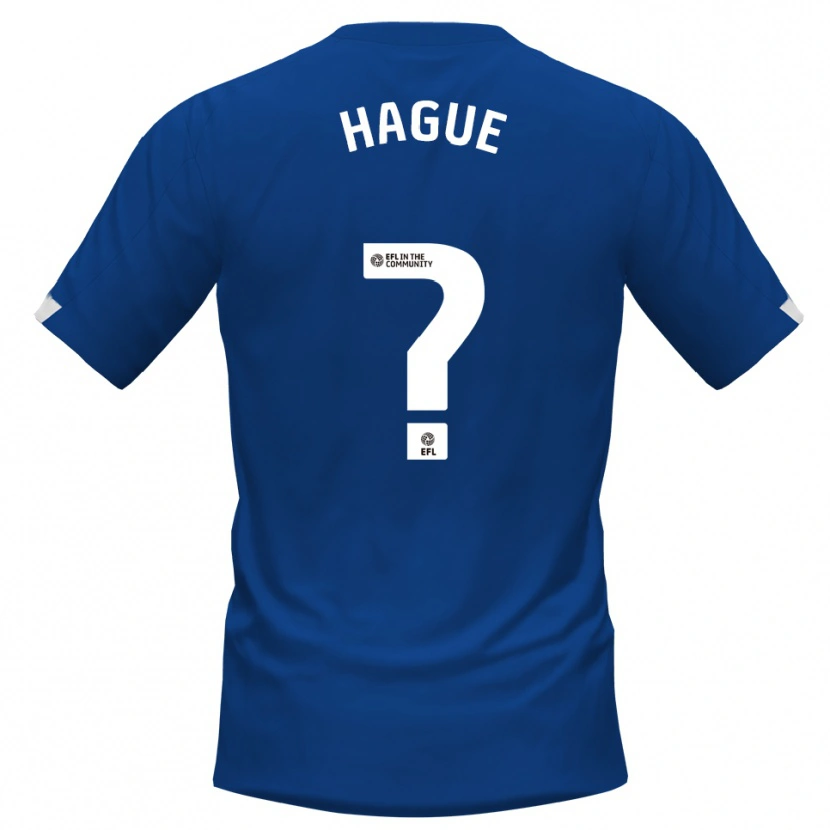 Danxen Dames Jon Hague #0 Blauw Wit Thuisshirt Thuistenue 2025/26 T-Shirt