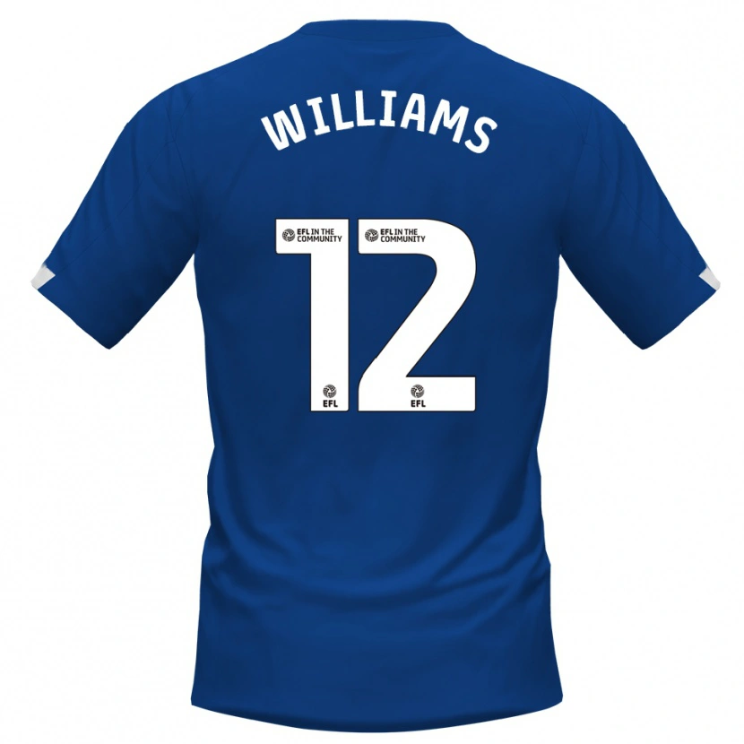 Danxen Dames Tyrone Williams #12 Blauw Wit Thuisshirt Thuistenue 2025/26 T-Shirt