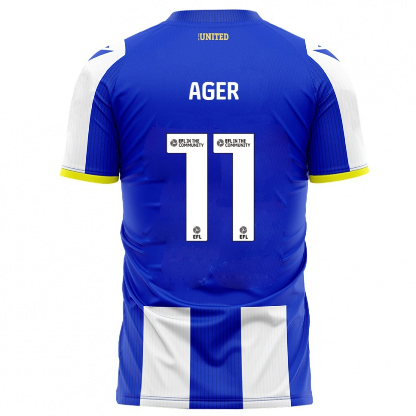 Danxen Dames Emily Ager #11 Blauw Wit Thuisshirt Thuistenue 2025/26 T-Shirt
