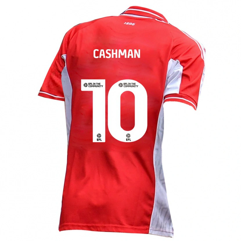 Danxen Dames Danny Cashman #10 Rood Wit Thuisshirt Thuistenue 2025/26 T-Shirt
