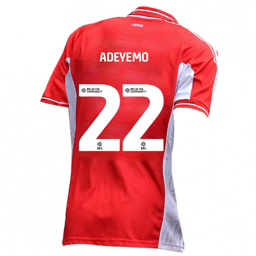 Danxen Dames Ade Adeyemo #22 Rood Wit Thuisshirt Thuistenue 2025/26 T-Shirt