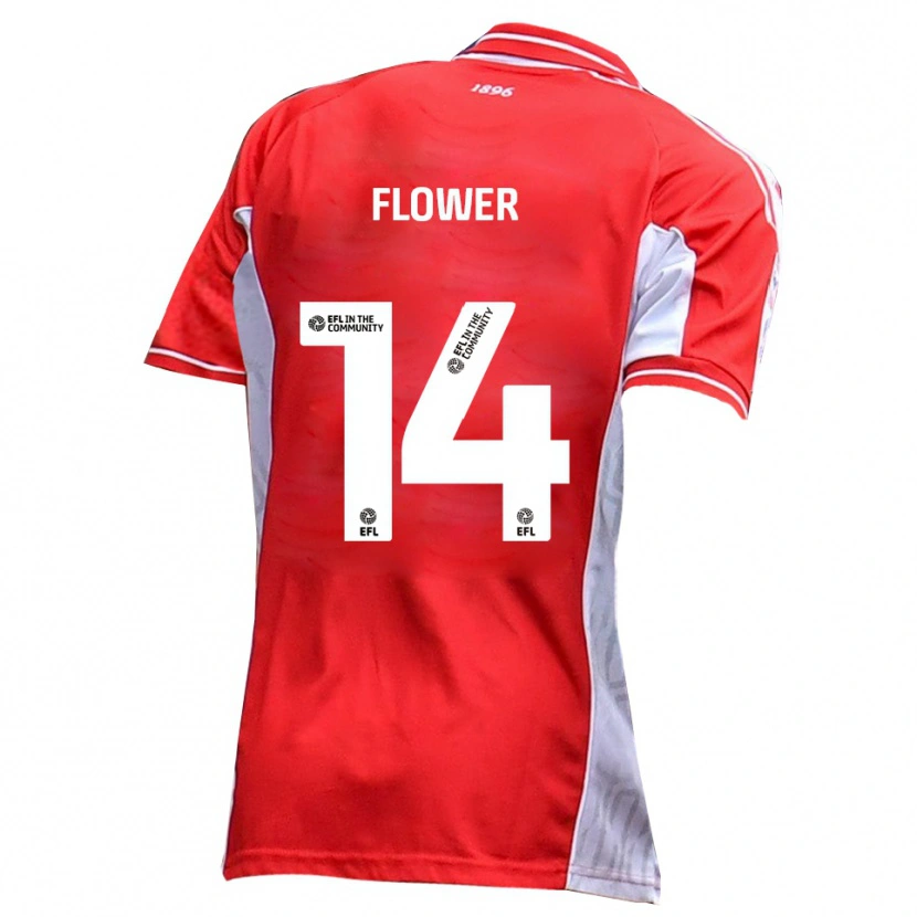 Danxen Dames Louis Flower #14 Rood Wit Thuisshirt Thuistenue 2025/26 T-Shirt