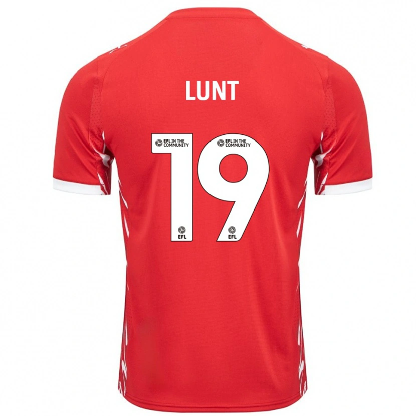 Danxen Dames Owen Lunt #19 Rood Wit Thuisshirt Thuistenue 2025/26 T-Shirt