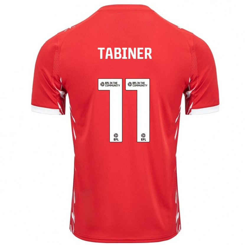 Danxen Dames Joel Tabiner #11 Rood Wit Thuisshirt Thuistenue 2025/26 T-Shirt