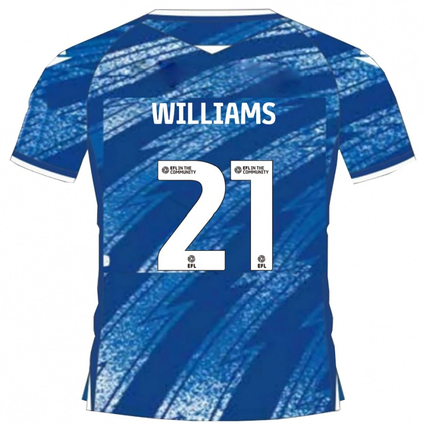 Danxen Dames Euan Williams #21 Blauw Wit Thuisshirt Thuistenue 2025/26 T-Shirt