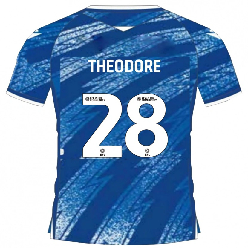 Danxen Dames Damien Theodore #28 Blauw Wit Thuisshirt Thuistenue 2025/26 T-Shirt