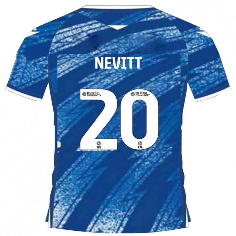 Danxen Dames Elliott Nevitt #20 Blauw Wit Thuisshirt Thuistenue 2025/26 T-Shirt