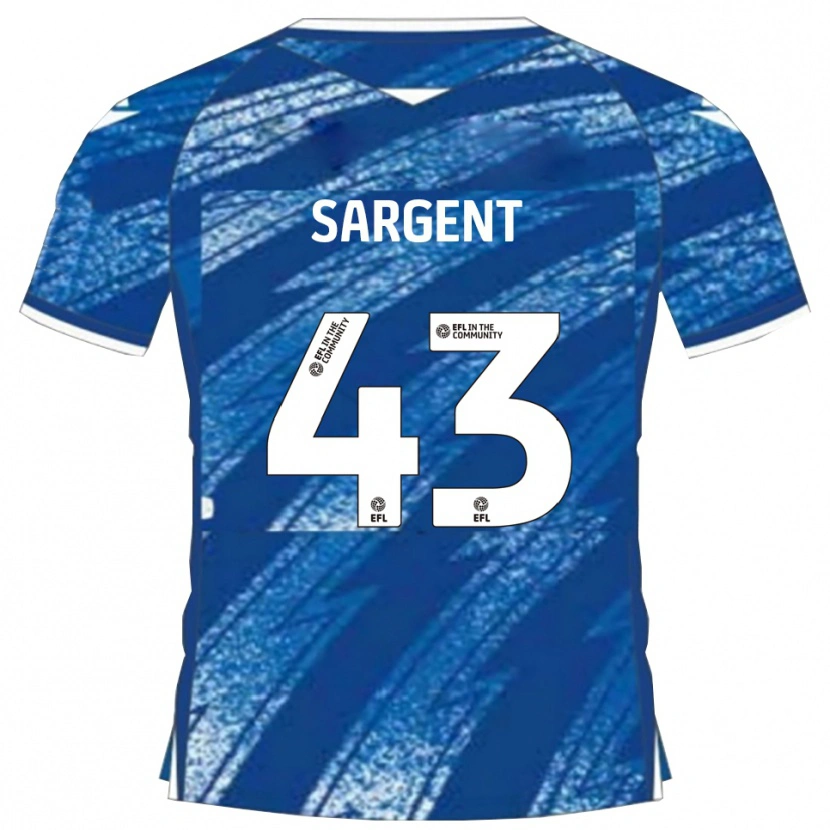 Danxen Dames Stan Sargent #43 Blauw Wit Thuisshirt Thuistenue 2025/26 T-Shirt