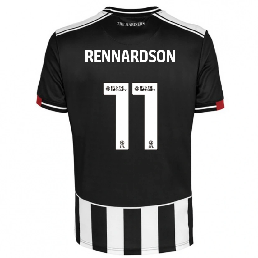 Danxen Dames Tom Rennardson #11 Zwart Wit Rood Thuisshirt Thuistenue 2025/26 T-Shirt