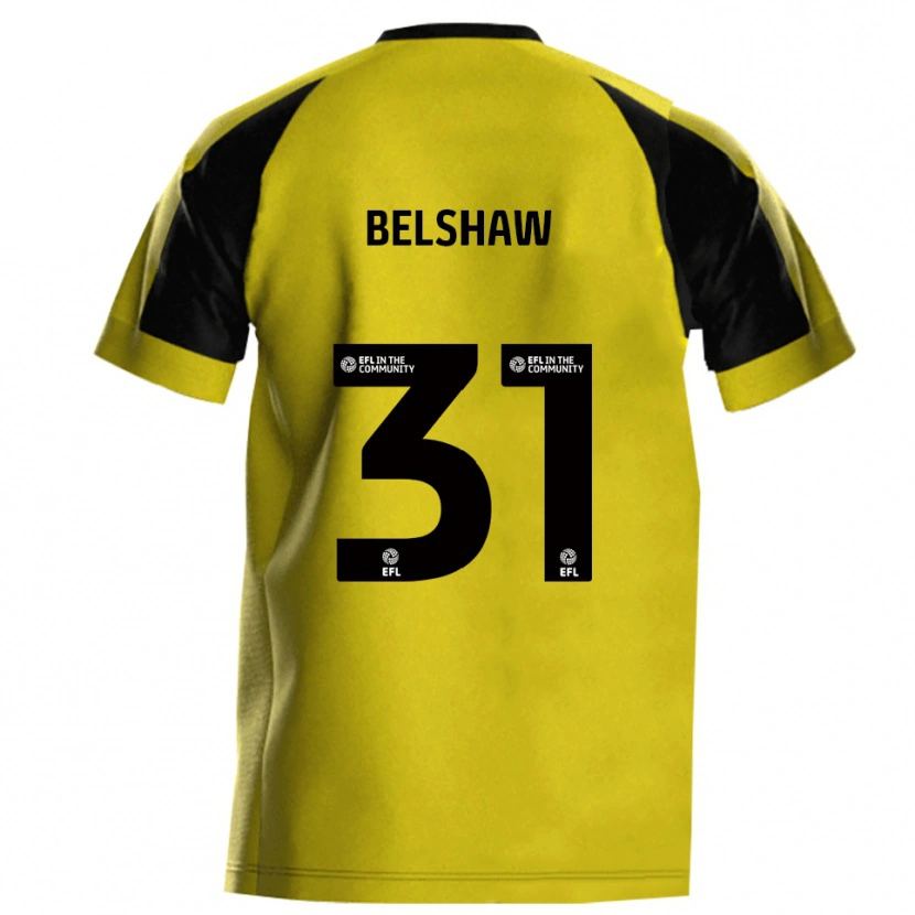 Danxen Dames James Belshaw #31 Geel Grijs Thuisshirt Thuistenue 2025/26 T-Shirt