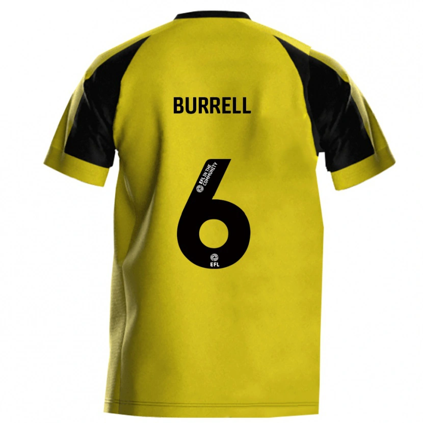 Danxen Dames Warren Burrell #6 Geel Grijs Thuisshirt Thuistenue 2025/26 T-Shirt