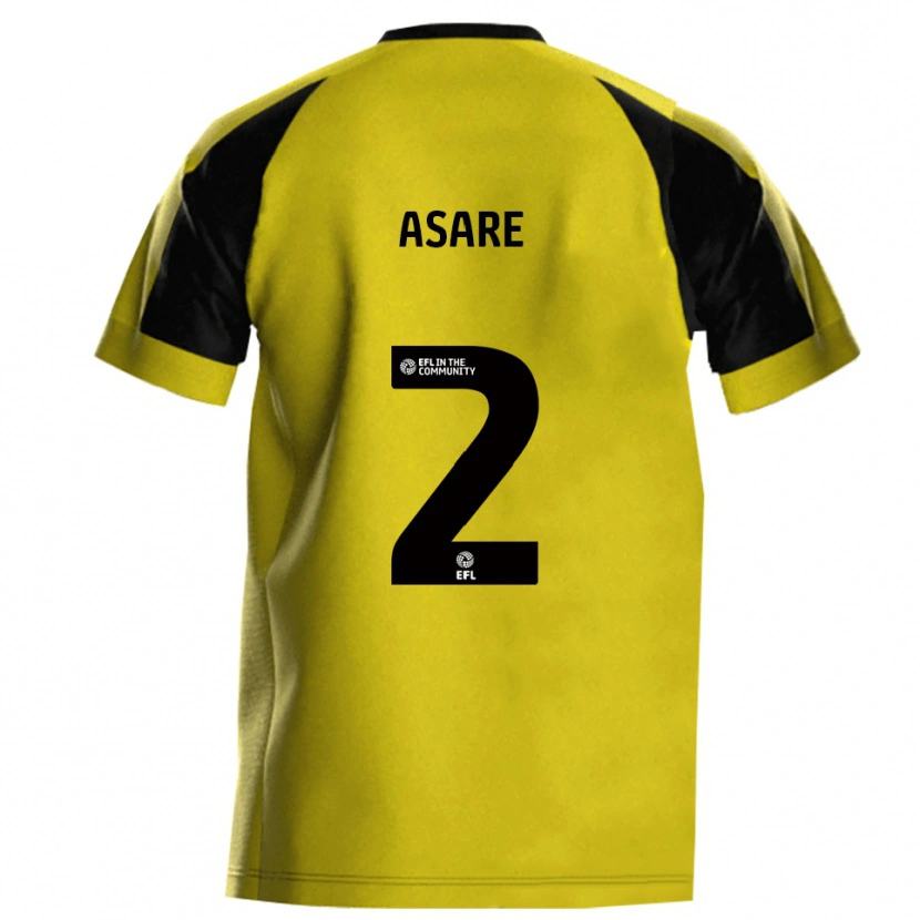 Danxen Dames Zico Asare #2 Geel Grijs Thuisshirt Thuistenue 2025/26 T-Shirt