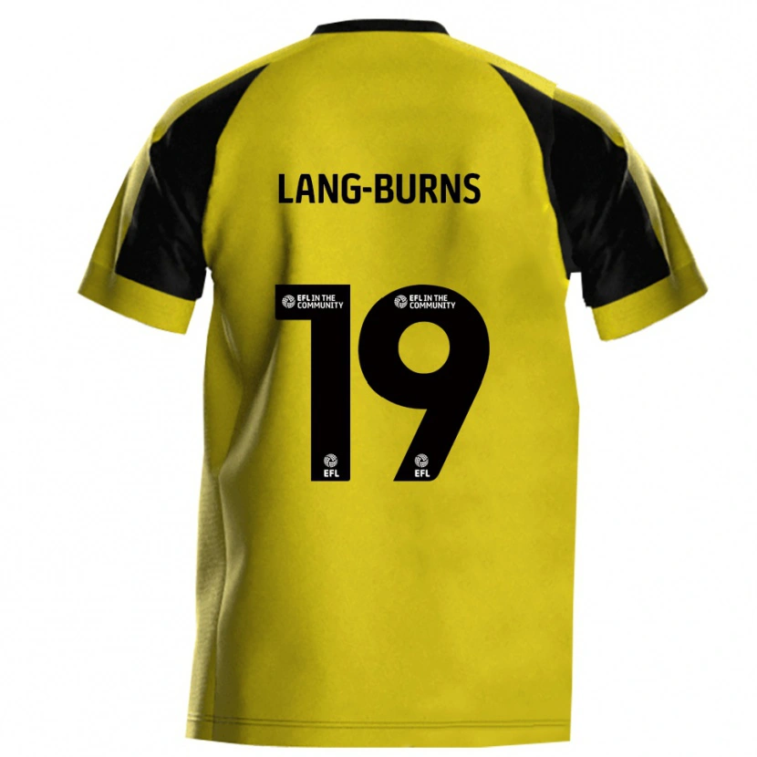 Danxen Dames Olly Lang-Burns #19 Geel Grijs Thuisshirt Thuistenue 2025/26 T-Shirt