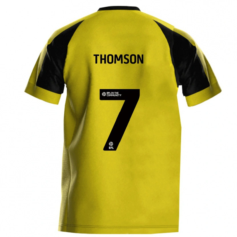 Danxen Dames George Thomson #7 Geel Grijs Thuisshirt Thuistenue 2025/26 T-Shirt