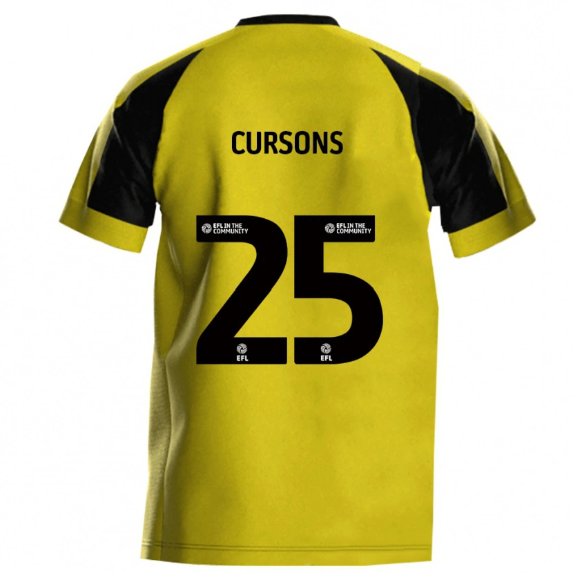 Danxen Dames Tom Cursons #25 Geel Grijs Thuisshirt Thuistenue 2025/26 T-Shirt