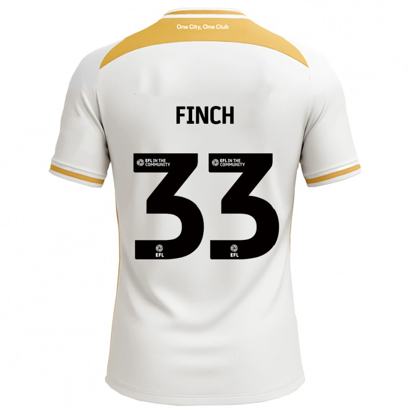 Danxen Dames Tom Finch #33 Wit Goud Thuisshirt Thuistenue 2025/26 T-Shirt