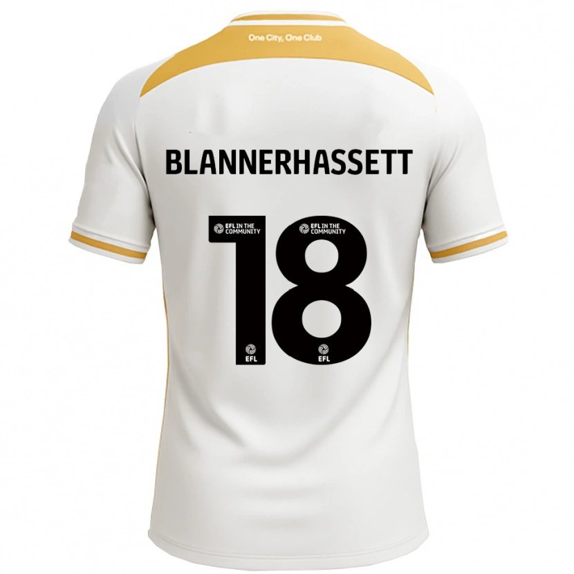 Danxen Dames Tommy Blannerhassett #18 Wit Goud Thuisshirt Thuistenue 2025/26 T-Shirt