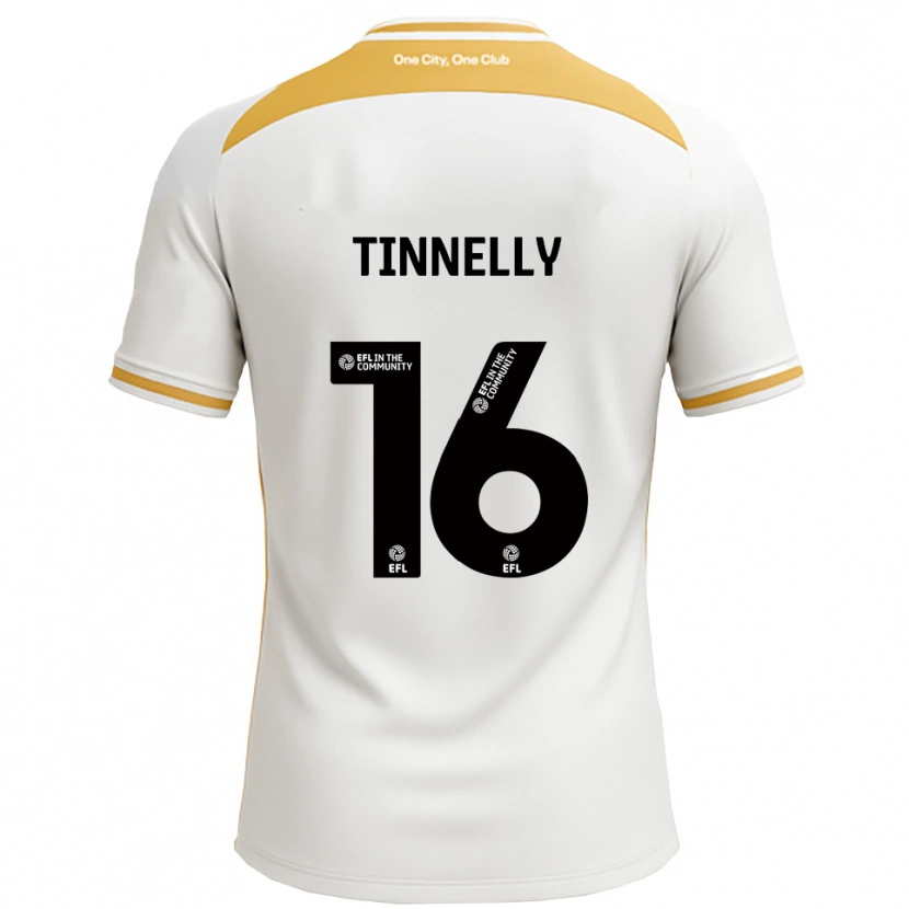 Danxen Dames Becky Tinnelly #16 Wit Goud Thuisshirt Thuistenue 2025/26 T-Shirt
