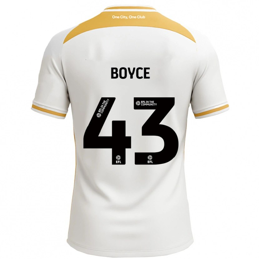Danxen Dames Kyle Boyce #43 Wit Goud Thuisshirt Thuistenue 2025/26 T-Shirt