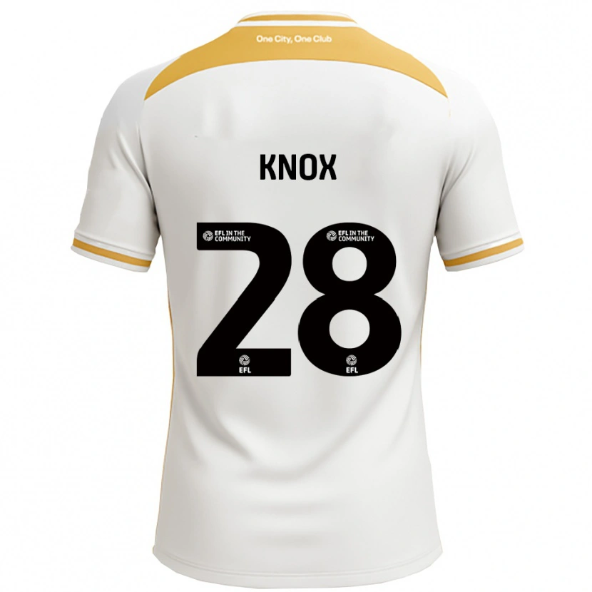 Danxen Dames Mollie Knox #28 Wit Goud Thuisshirt Thuistenue 2025/26 T-Shirt