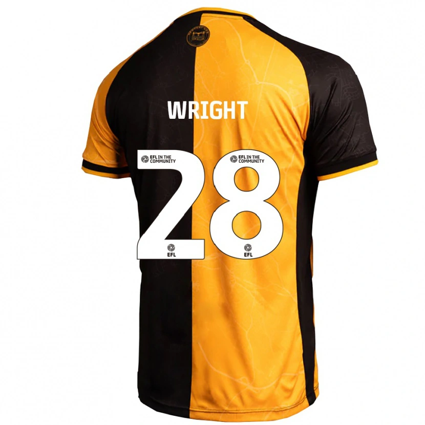 Danxen Dames Jordan Wright #28 Geel Zwart Thuisshirt Thuistenue 2025/26 T-Shirt