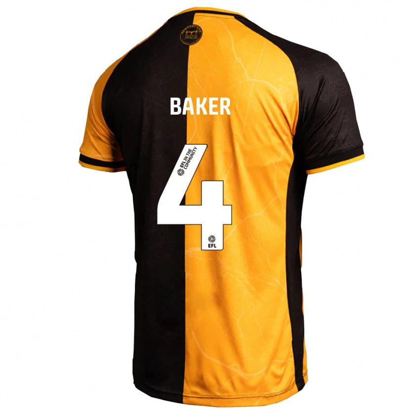 Danxen Dames Matthew Baker #4 Geel Zwart Thuisshirt Thuistenue 2025/26 T-Shirt