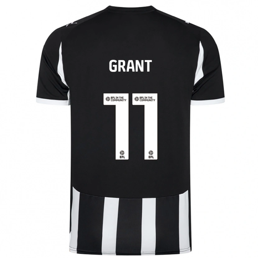 Danxen Dames Conor Grant #11 Zwart Wit Thuisshirt Thuistenue 2025/26 T-Shirt