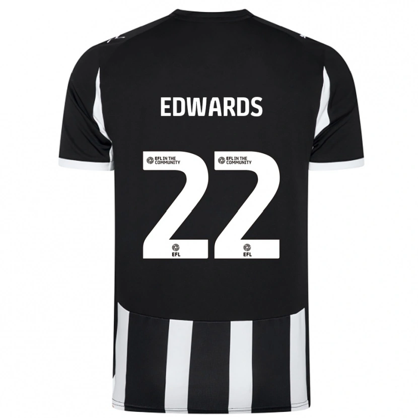 Danxen Dames Curtis Edwards #22 Zwart Wit Thuisshirt Thuistenue 2025/26 T-Shirt