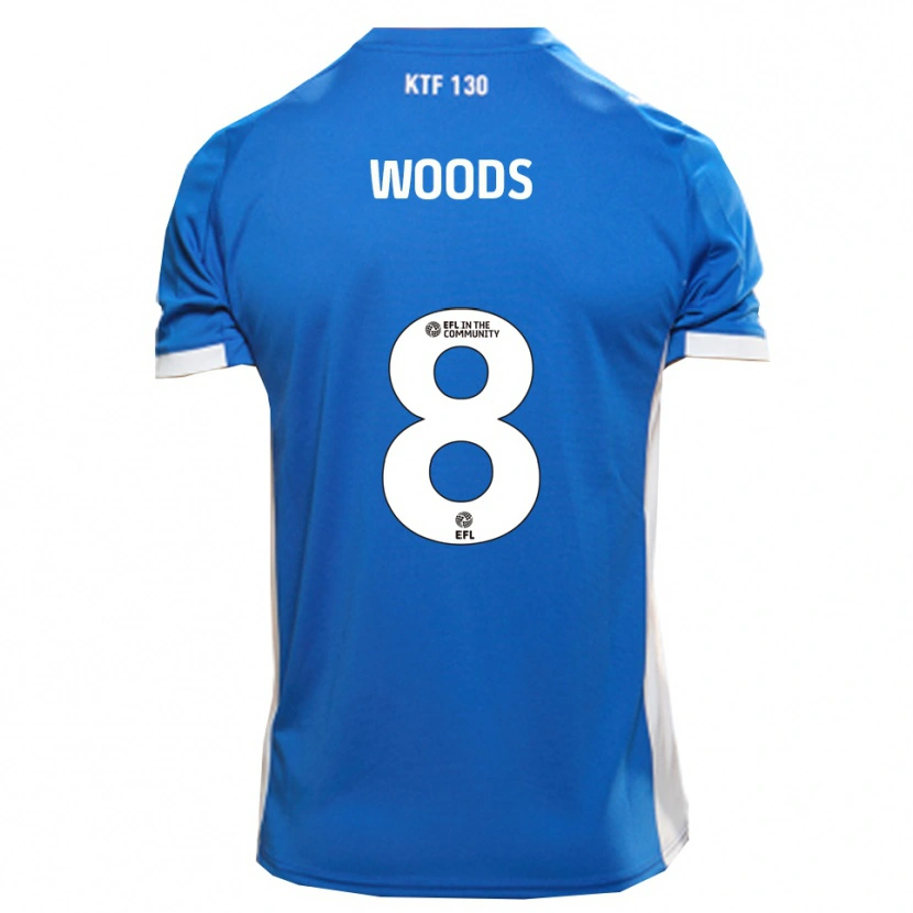 Danxen Dames Ryan Woods #8 Blauw Wit Thuisshirt Thuistenue 2025/26 T-Shirt