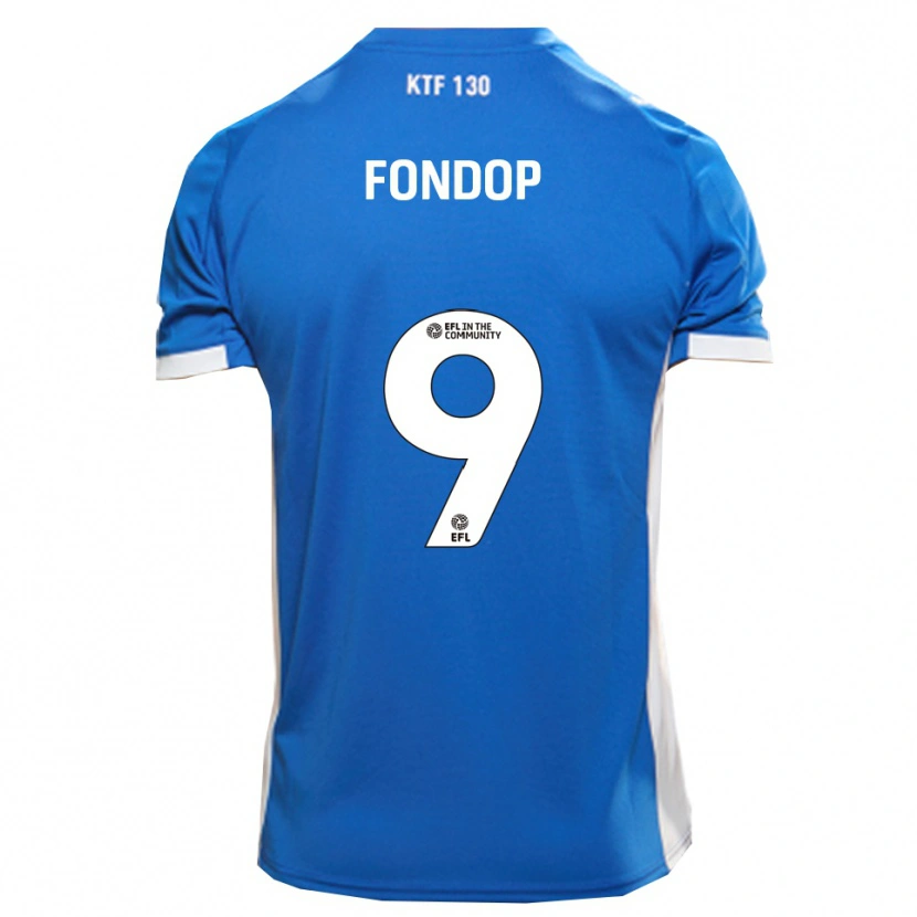 Danxen Dames Mike Fondop #9 Blauw Wit Thuisshirt Thuistenue 2025/26 T-Shirt