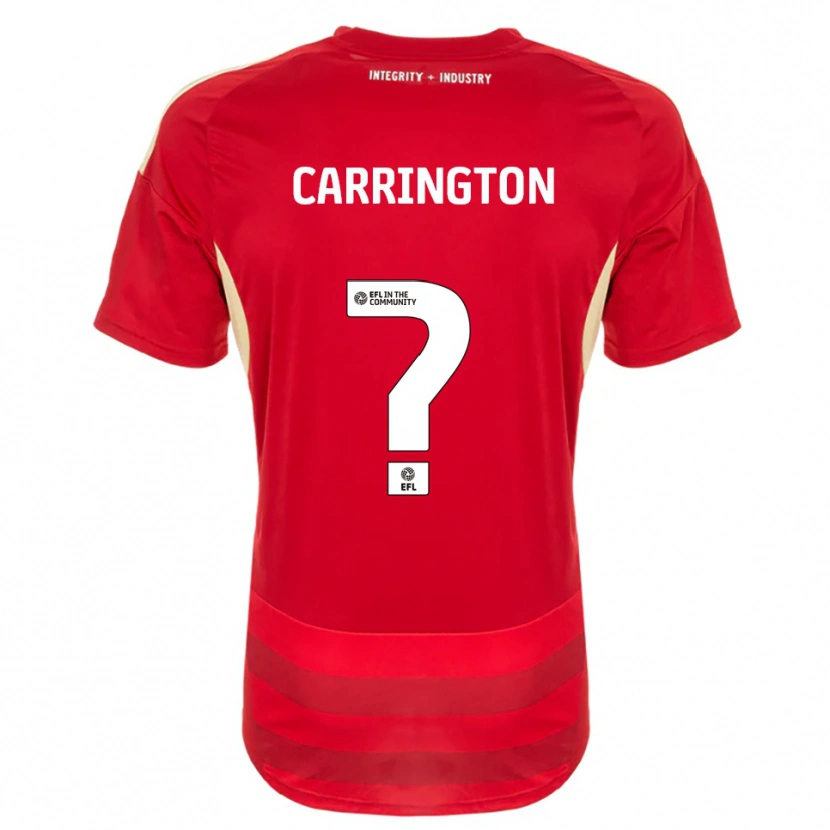 Danxen Dames Abbie Carrington #0 Rood Wit Thuisshirt Thuistenue 2025/26 T-Shirt