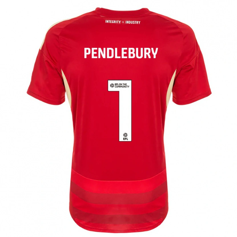 Danxen Dames Izzy Pendlebury #1 Rood Wit Thuisshirt Thuistenue 2025/26 T-Shirt