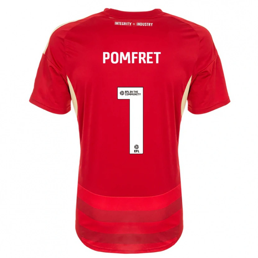 Danxen Dames Grace Pomfret #1 Rood Wit Thuisshirt Thuistenue 2025/26 T-Shirt
