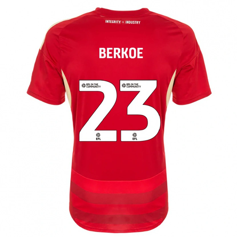 Danxen Dames Kevin Berkoe #23 Rood Wit Thuisshirt Thuistenue 2025/26 T-Shirt