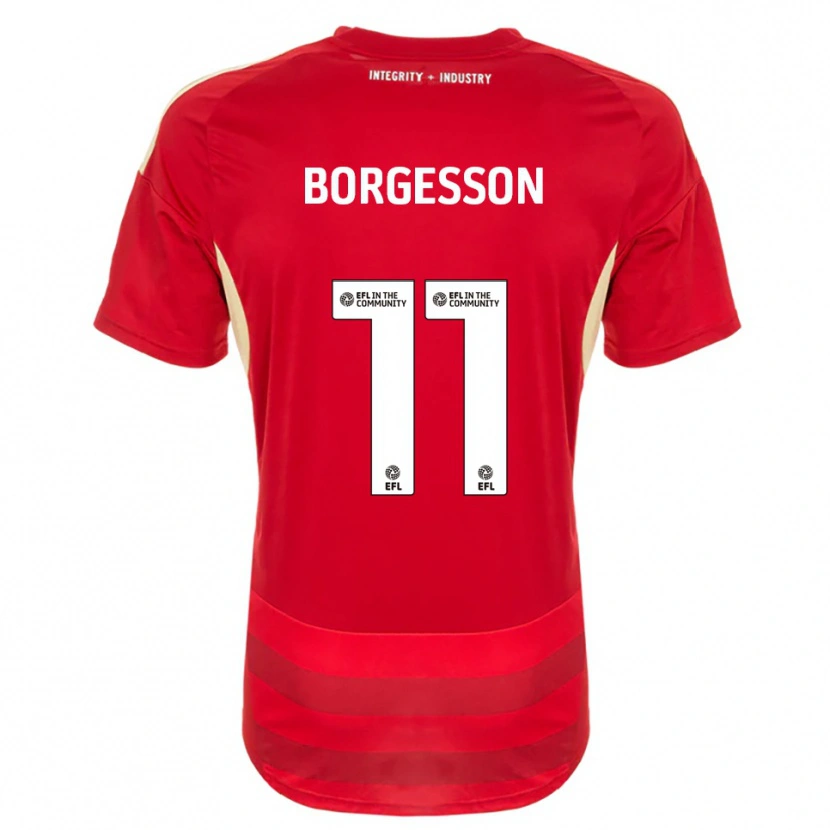Danxen Dames Blayz Borgesson #11 Rood Wit Thuisshirt Thuistenue 2025/26 T-Shirt
