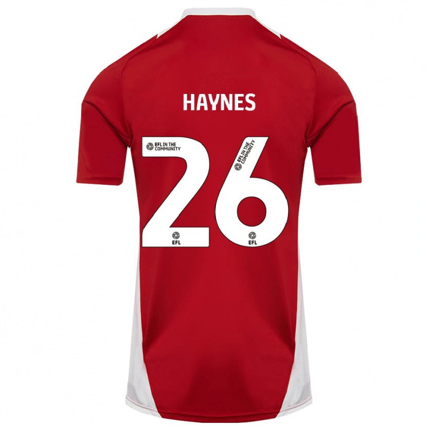 Danxen Dames Billie Haynes #26 Rood Wit Goud Thuisshirt Thuistenue 2025/26 T-Shirt