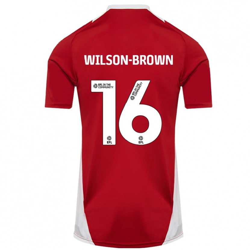 Danxen Dames Tom Wilson-Brown #16 Rood Wit Goud Thuisshirt Thuistenue 2025/26 T-Shirt