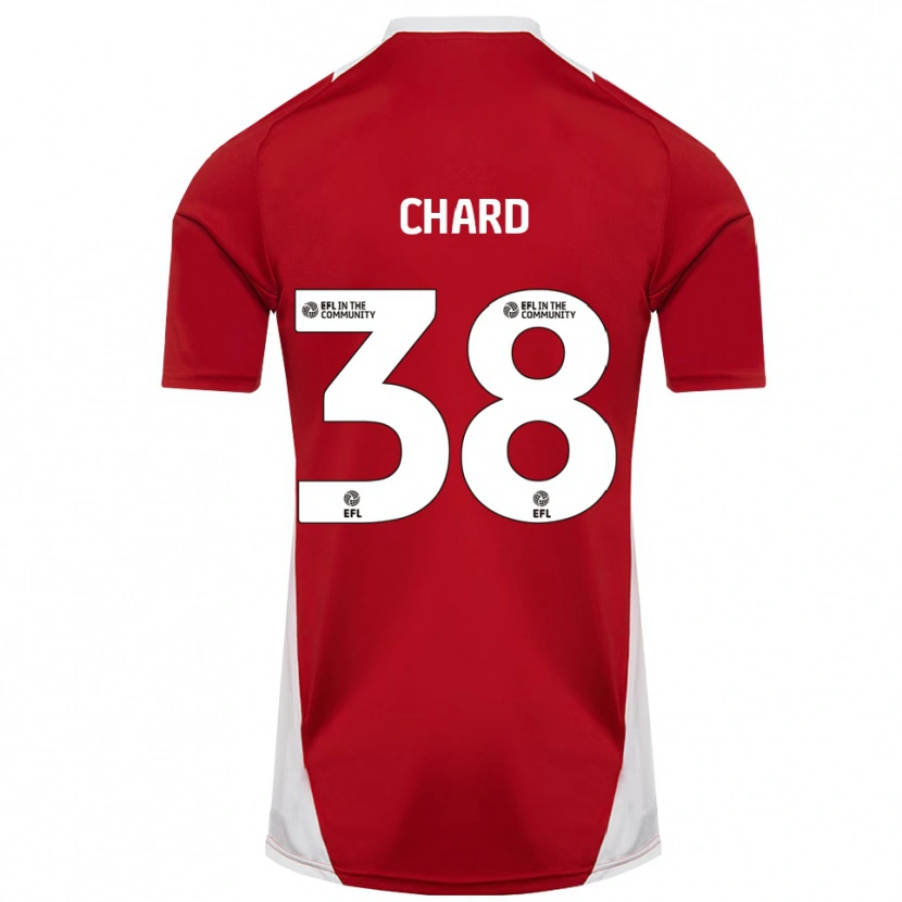 Danxen Dames Harry Chard #38 Rood Wit Goud Thuisshirt Thuistenue 2025/26 T-Shirt