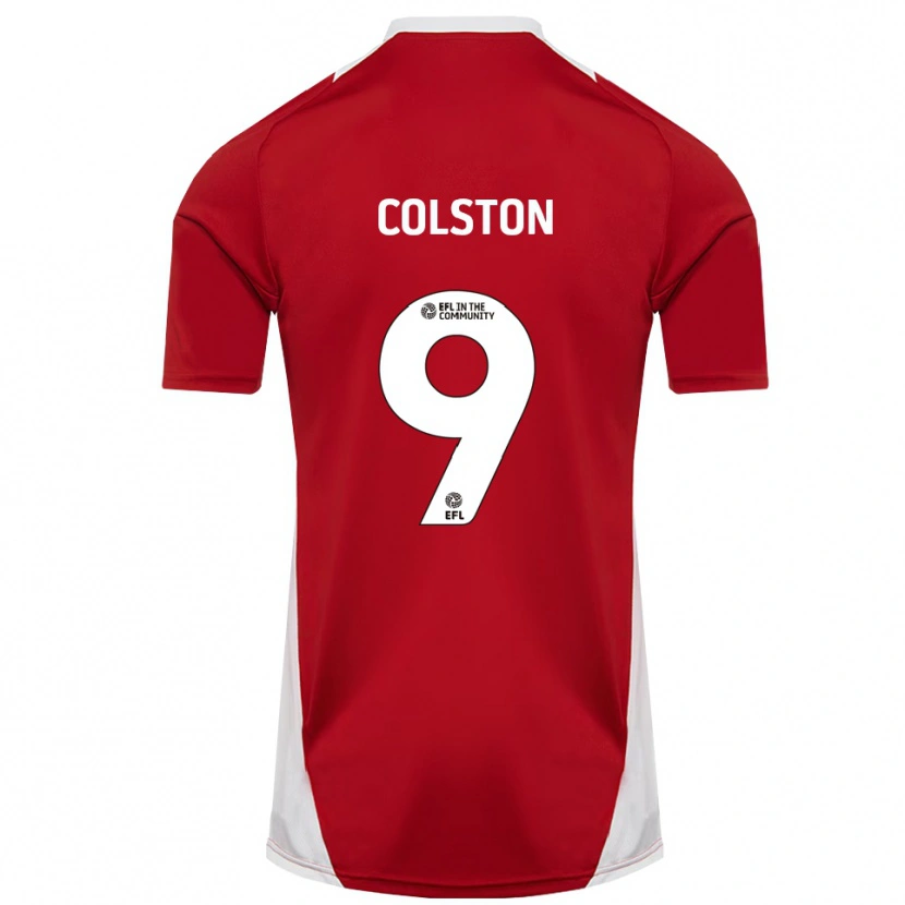Danxen Dames Annie Colston #9 Rood Wit Goud Thuisshirt Thuistenue 2025/26 T-Shirt