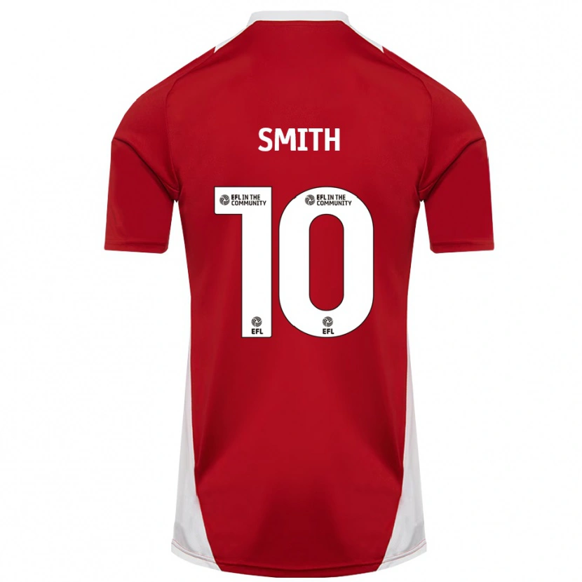 Danxen Dames Harry Smith #10 Rood Wit Goud Thuisshirt Thuistenue 2025/26 T-Shirt