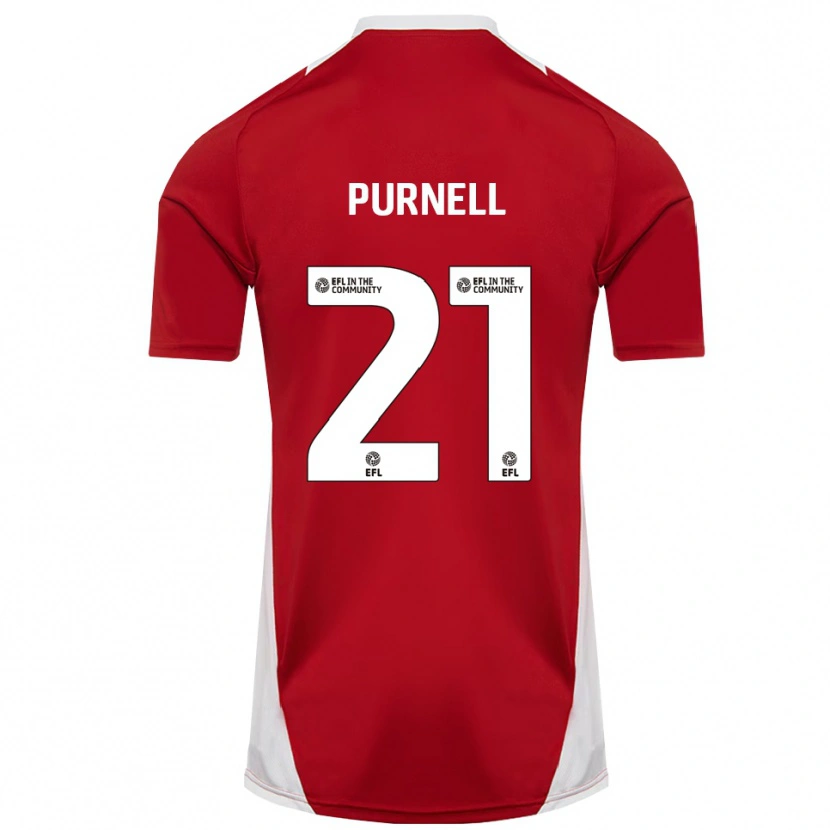 Danxen Dames Grace Purnell #21 Rood Wit Goud Thuisshirt Thuistenue 2025/26 T-Shirt