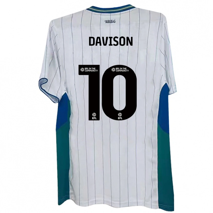 Danxen Dames Josh Davison #10 Wit Groen Blauw Thuisshirt Thuistenue 2025/26 T-Shirt