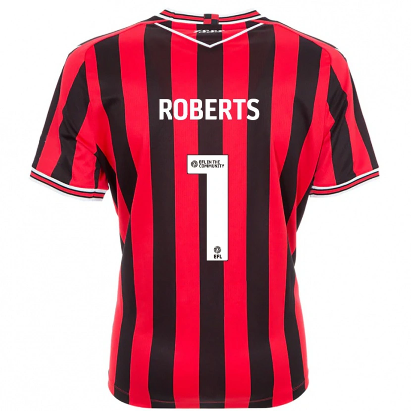 Danxen Dames Myles Roberts #1 Rood Zwart Thuisshirt Thuistenue 2025/26 T-Shirt