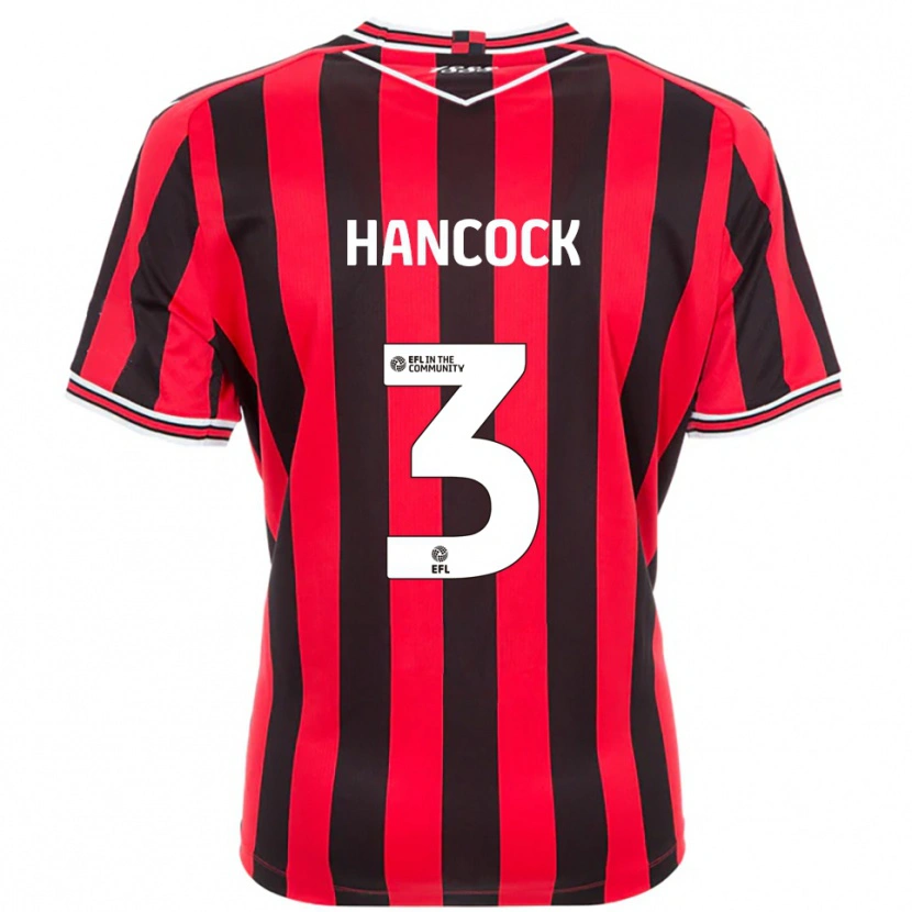 Danxen Dames Mason Hancock #3 Rood Zwart Thuisshirt Thuistenue 2025/26 T-Shirt