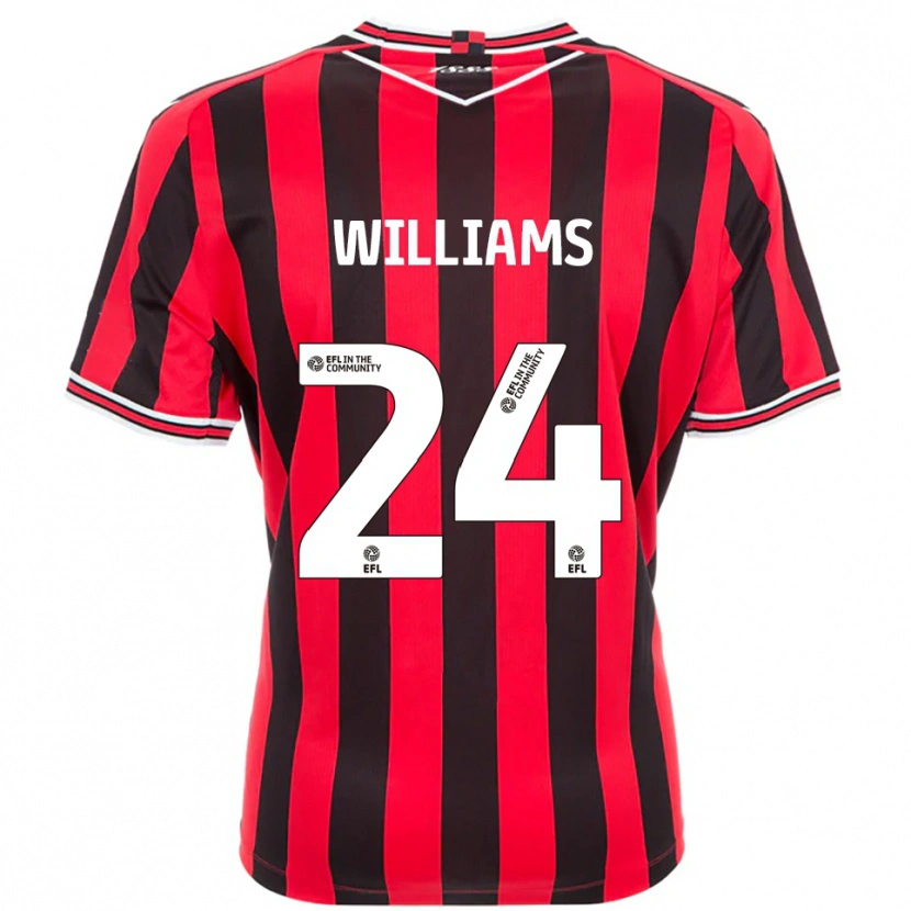 Danxen Dames Harry Williams #24 Rood Zwart Thuisshirt Thuistenue 2025/26 T-Shirt