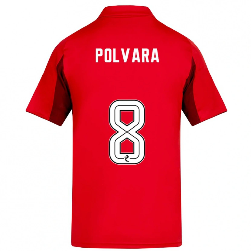 Danxen Dames Dante Polvara #8 Rood Bordeauxrood Thuisshirt Thuistenue 2025/26 T-Shirt